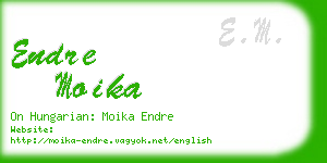 endre moika business card